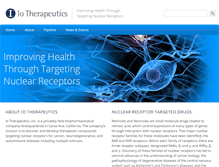 Tablet Screenshot of io-therapeutics.com